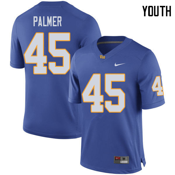 Youth #45 Noah Palmer Pittsburgh Panthers College Football Jerseys Sale-Royal